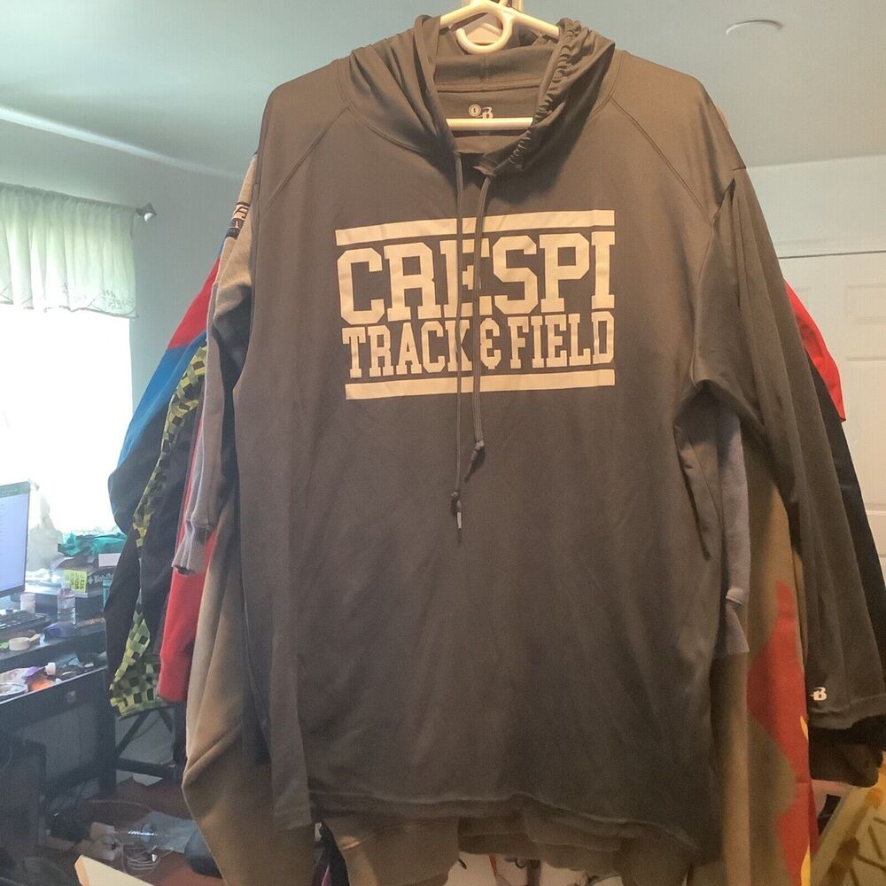 Gray grey hoodie long sleeve size large Crespi Carmelite High School,, is a priv